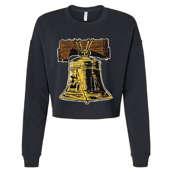 Liberty Bell Novelty Philadelphia Liberty Bell Cropped Pullover Crew