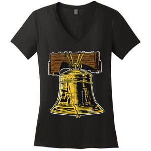 Liberty Bell Novelty Philadelphia Liberty Bell Women's V-Neck T-Shirt