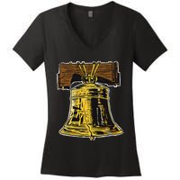 Liberty Bell Novelty Philadelphia Liberty Bell Women's V-Neck T-Shirt