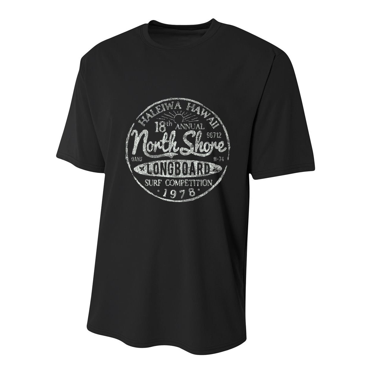 Long Board North Shore Surf Vintage Hawaii Beach Youth Performance Sprint T-Shirt