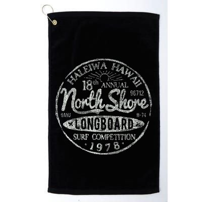 Long Board North Shore Surf Vintage Hawaii Beach Golf Towel