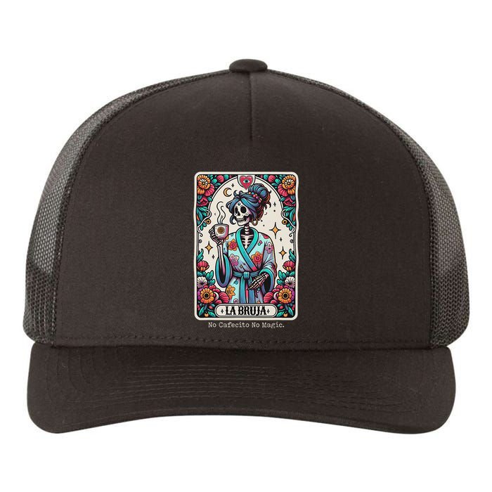 La Bruja No Cafecito No Magic Skeleton Yupoong Adult 5-Panel Trucker Hat