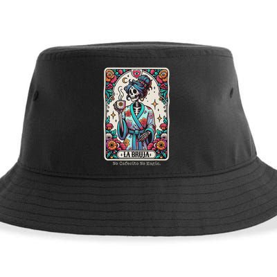 La Bruja No Cafecito No Magic Skeleton Sustainable Bucket Hat