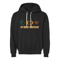 Low Battery No Wifi And Game Buffering My Worst Nightmare Gift Garment-Dyed Fleece Hoodie