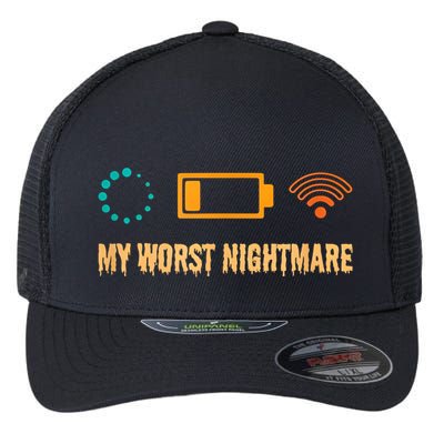 Low Battery No Wifi And Game Buffering My Worst Nightmare Gift Flexfit Unipanel Trucker Cap