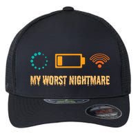 Low Battery No Wifi And Game Buffering My Worst Nightmare Gift Flexfit Unipanel Trucker Cap