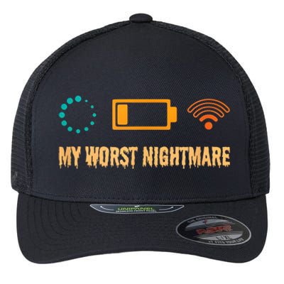 Low Battery No Wifi And Game Buffering My Worst Nightmare Gift Flexfit Unipanel Trucker Cap