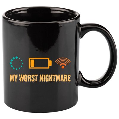 Low Battery No Wifi And Game Buffering My Worst Nightmare Gift 11oz C Handle Ceramic Mug