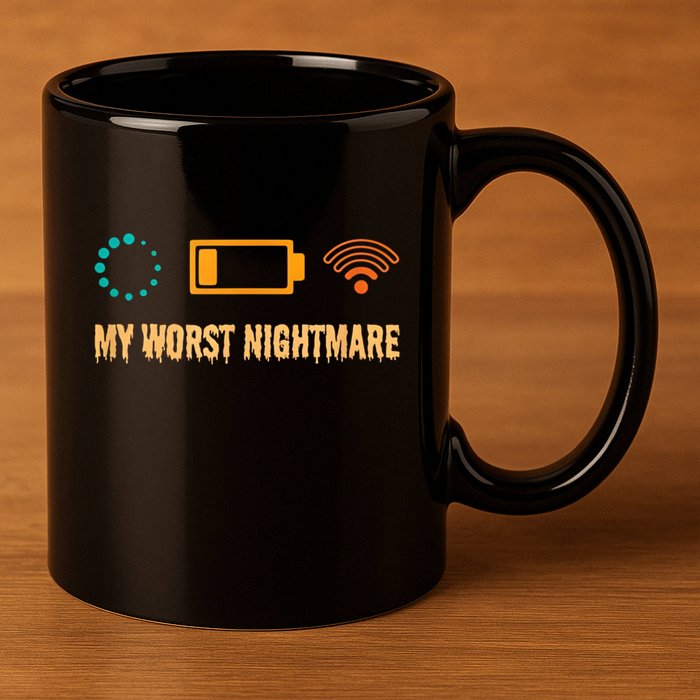 Low Battery No Wifi And Game Buffering My Worst Nightmare Gift 11oz C Handle Ceramic Mug