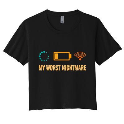 Low Battery No Wifi And Game Buffering My Worst Nightmare Gift Crop Top