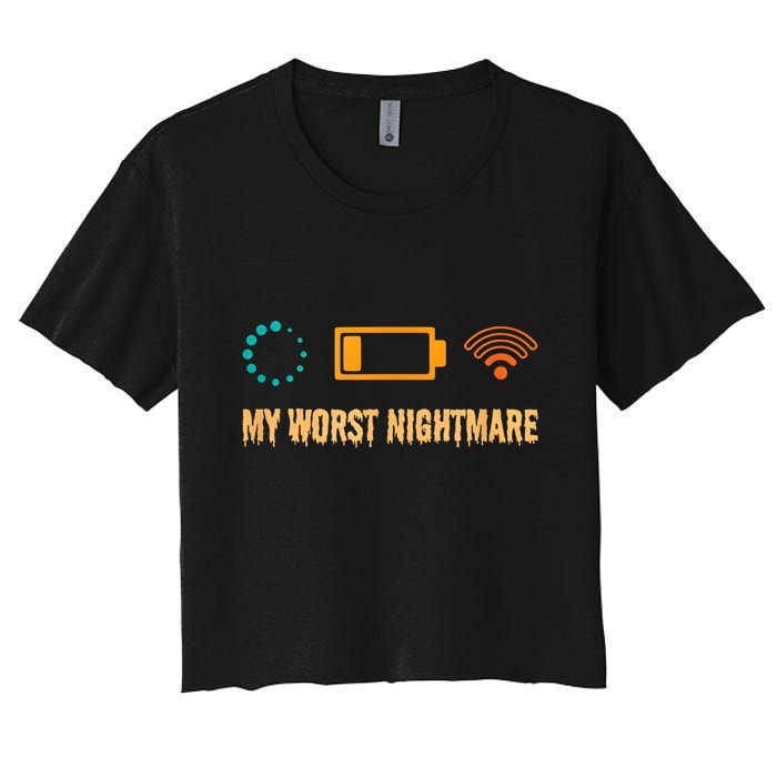 Low Battery No Wifi And Game Buffering My Worst Nightmare Gift Crop Top