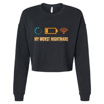 Low Battery No Wifi And Game Buffering My Worst Nightmare Gift Cropped Pullover Crew
