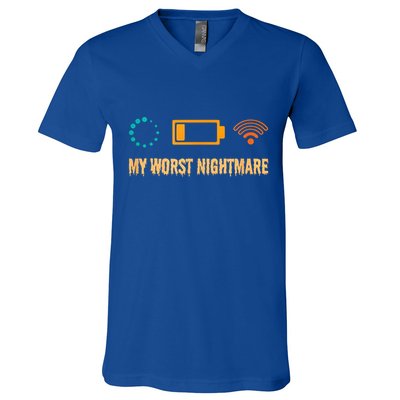 Low Battery No Wifi And Game Buffering My Worst Nightmare Gift V-Neck T-Shirt