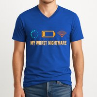 Low Battery No Wifi And Game Buffering My Worst Nightmare Gift V-Neck T-Shirt
