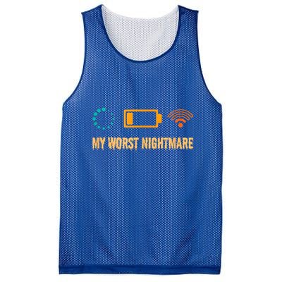 Low Battery No Wifi And Game Buffering My Worst Nightmare Gift Mesh Reversible Basketball Jersey Tank