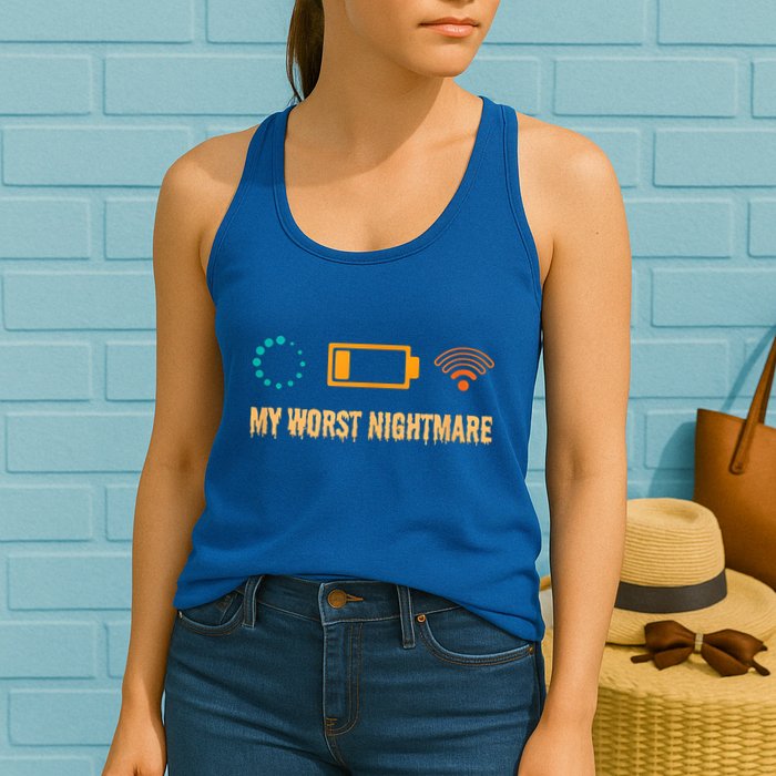 Low Battery No Wifi And Game Buffering My Worst Nightmare Gift Womens Tank Top