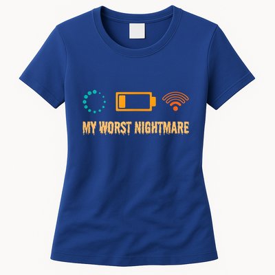 Low Battery No Wifi And Game Buffering My Worst Nightmare Gift Womens T-Shirt