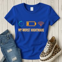 Low Battery No Wifi And Game Buffering My Worst Nightmare Gift Womens T-Shirt