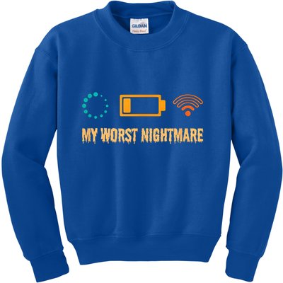 Low Battery No Wifi And Game Buffering My Worst Nightmare Gift Kids Sweatshirt