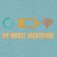 Low Battery No Wifi And Game Buffering My Worst Nightmare Gift Sueded Cloud Jersey T-Shirt