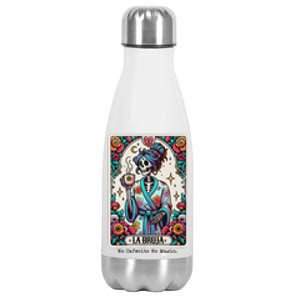 La Bruja No Cafecito No Magic Skeleton Women Stainless Steel Insulated Water Bottle