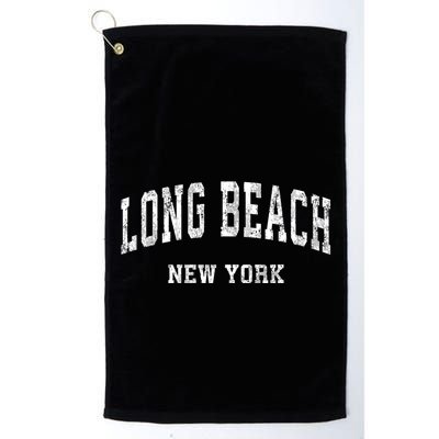 Long Beach New York Ny Vintage Varsity Sports Golf Towel