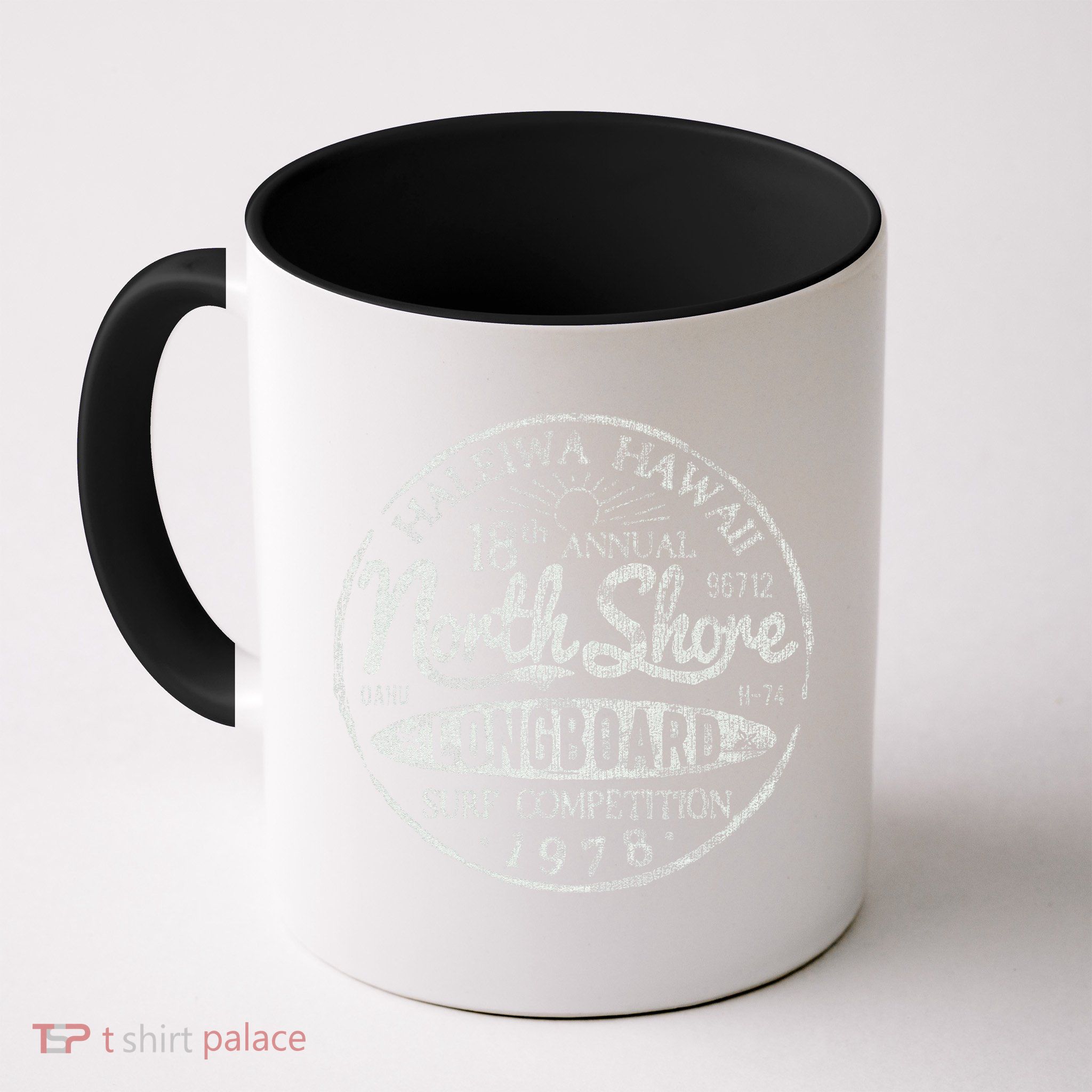 Long Board North Shore Surf Vintage Hawaii Beach Mug
