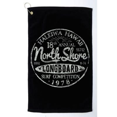 Long Board North Shore Surf Vintage Hawaii Beach Golf Towel