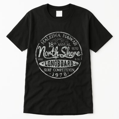 Long Board North Shore Surf Vintage Hawaii Beach Tall T-Shirt
