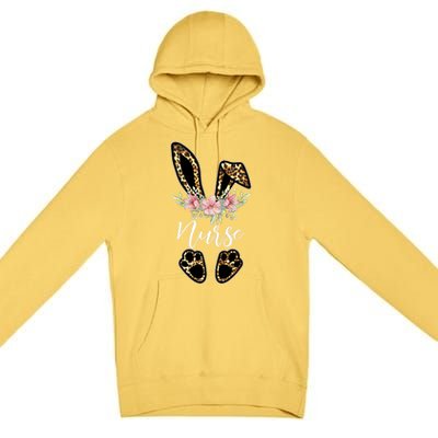 Leopard Bunny Nurse Happy Easter Day Nurse Life Gift Premium Pullover Hoodie