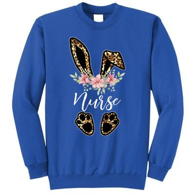 Leopard Bunny Nurse Happy Easter Day Nurse Life Gift Sweatshirt