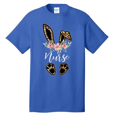 Leopard Bunny Nurse Happy Easter Day Nurse Life Gift Tall T-Shirt