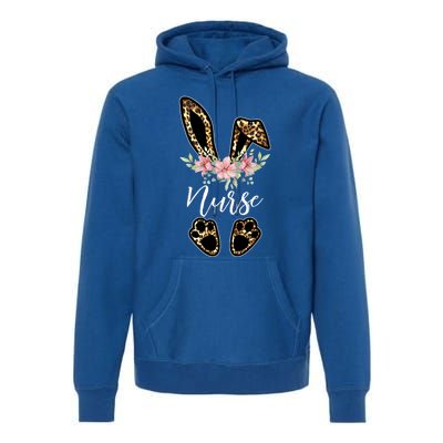 Leopard Bunny Nurse Happy Easter Day Nurse Life Gift Premium Hoodie