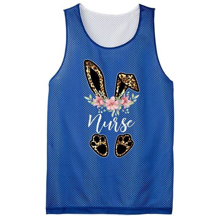 Leopard Bunny Nurse Happy Easter Day Nurse Life Gift Mesh Reversible Basketball Jersey Tank