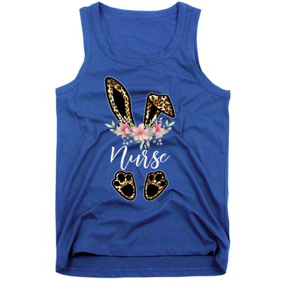 Leopard Bunny Nurse Happy Easter Day Nurse Life Gift Tank Top