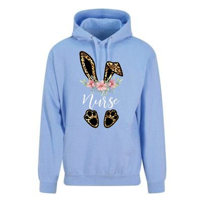 Leopard Bunny Nurse Happy Easter Day Nurse Life Gift Unisex Surf Hoodie