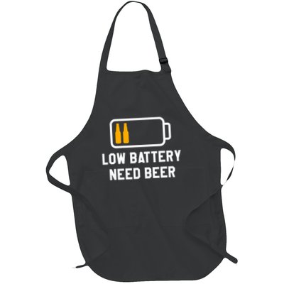 Low Battery Need Beer Brewing Brew Brewer Full-Length Apron With Pockets
