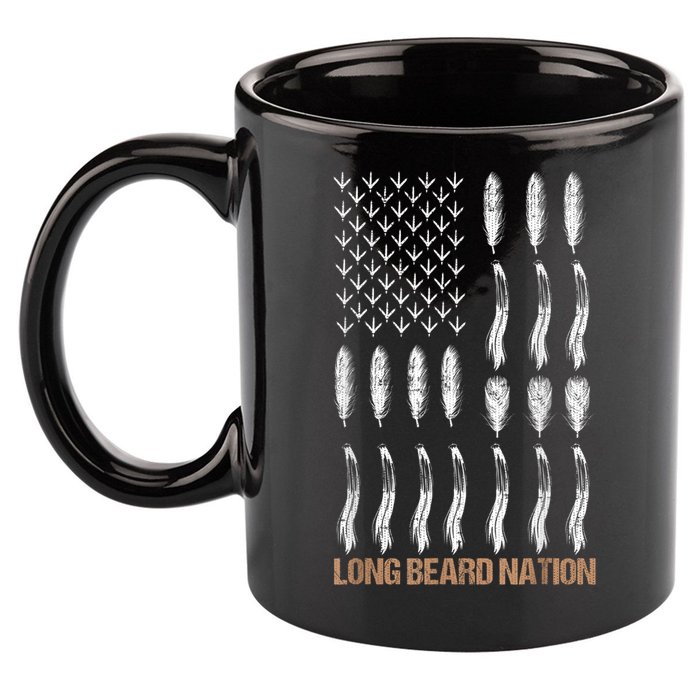 Long Beard Nation Turkey Hunting 11oz C Handle Ceramic Mug