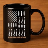 Long Beard Nation Turkey Hunting 11oz C Handle Ceramic Mug