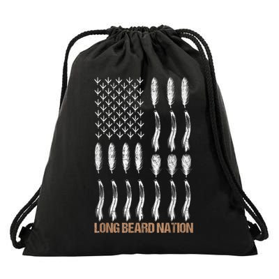 Long Beard Nation Turkey Hunting Drawstring Bag