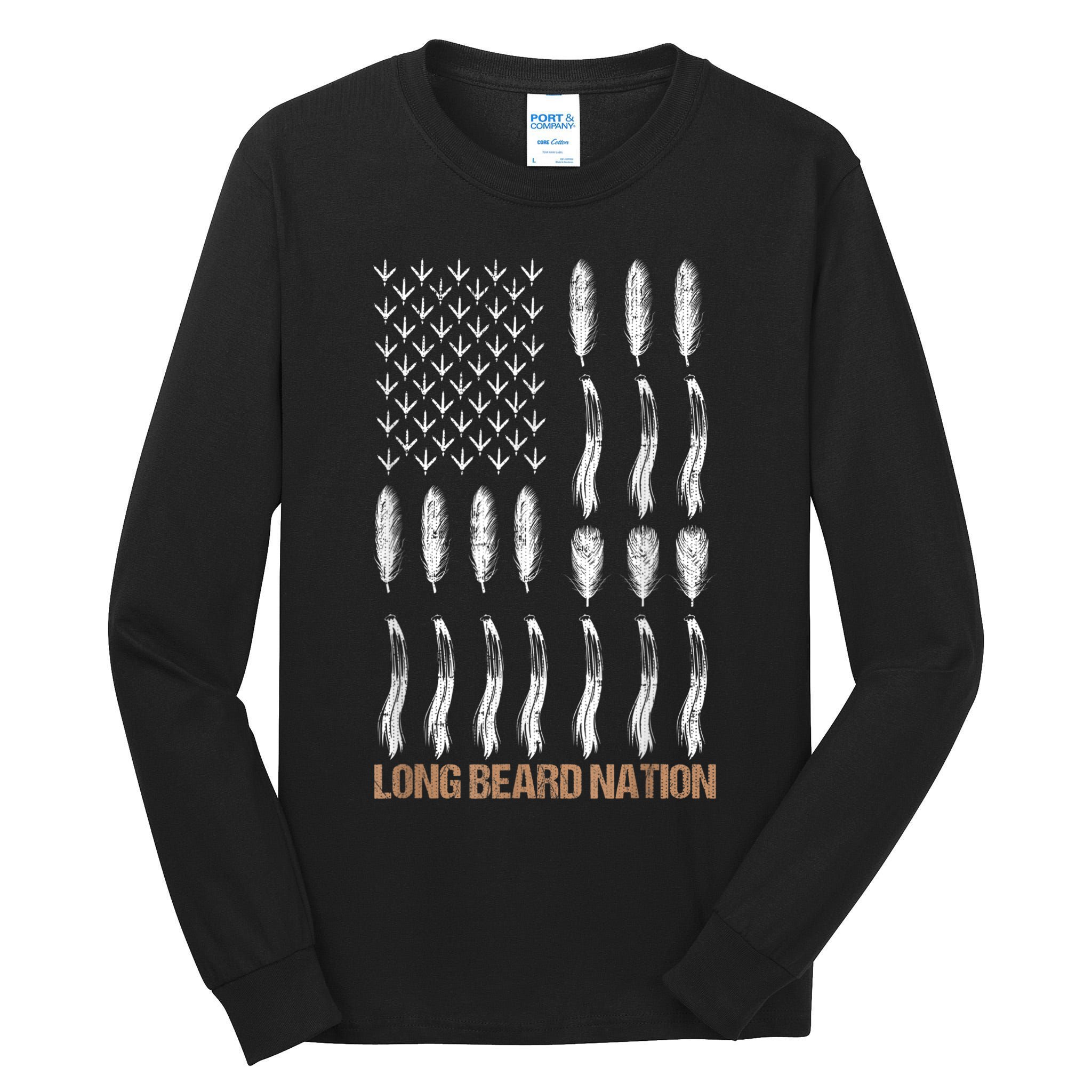 Long Beard Nation Turkey Hunting Tall Long Sleeve T-Shirt