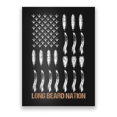 Long Beard Nation Turkey Hunting Poster