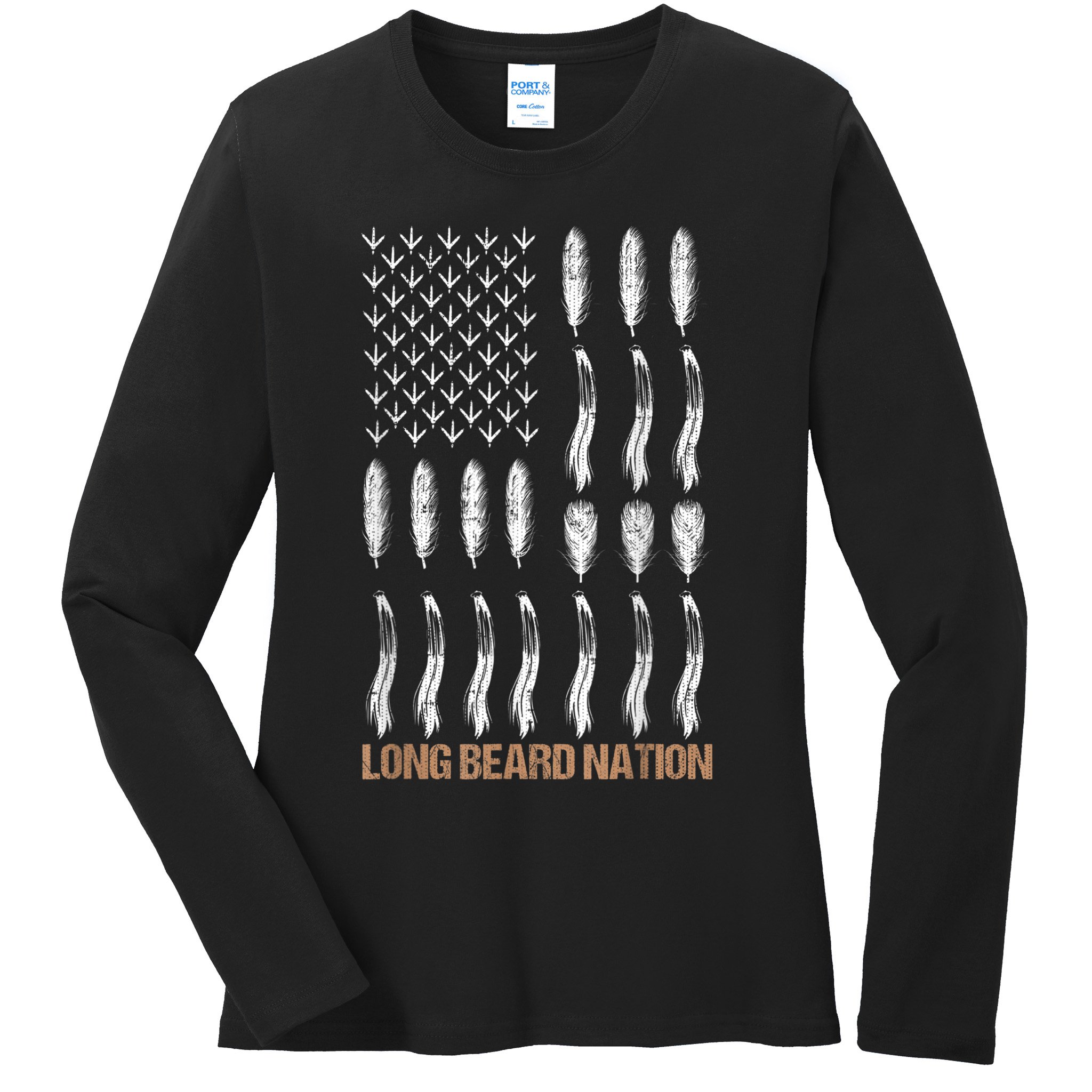 Long Beard Nation Turkey Hunting Ladies Long Sleeve Shirt