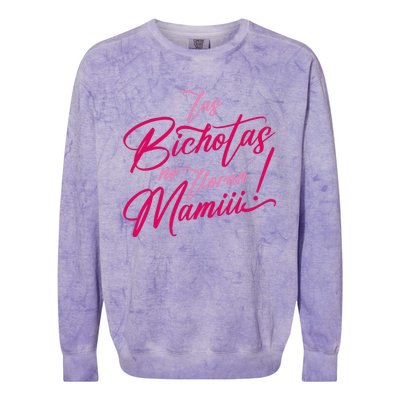 Las Bichotas No Lloran Mami Colorblast Crewneck Sweatshirt