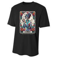 La Bruja No Cafecito No Magic Skeleton Performance Sprint T-Shirt