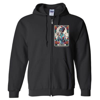 La Bruja No Cafecito No Magic Skeleton Full Zip Hoodie