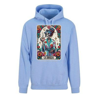 La Bruja No Cafecito No Magic Skeleton Unisex Surf Hoodie