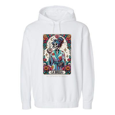 La Bruja No Cafecito No Magic Skeleton Garment-Dyed Fleece Hoodie