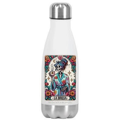 La Bruja No Cafecito No Magic Skeleton Stainless Steel Insulated Water Bottle