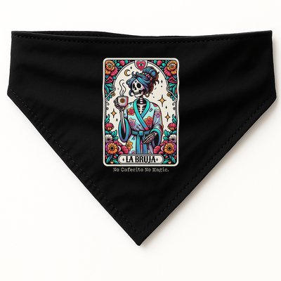 La Bruja No Cafecito No Magic Skeleton USA-Made Doggie Bandana